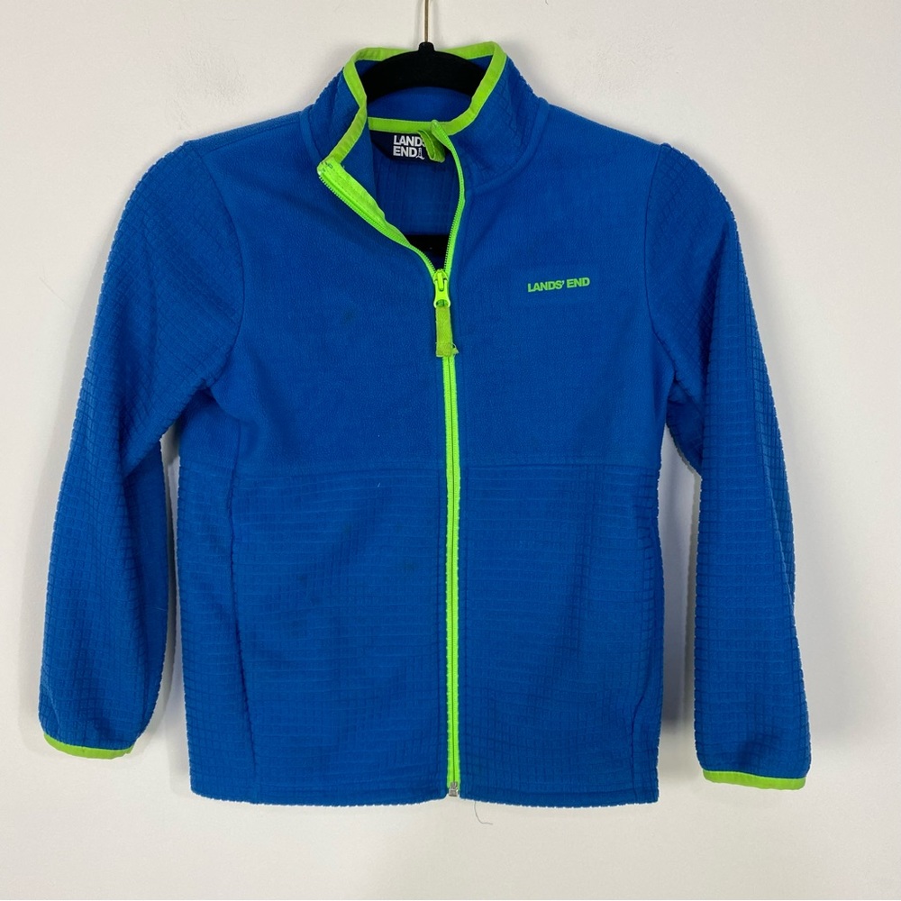 Land's End Blue & Green Kids Fleece Jacket